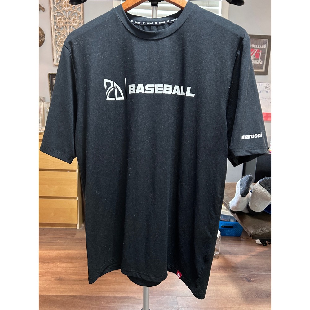 Marucci Baseball Performance T Shirt‎ Black Mens Size Medium M Short Sleeve Ath